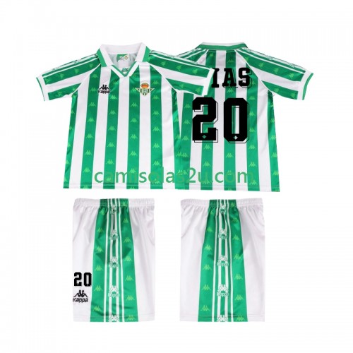 Camisolas de futebol Real Betis Tomas Olias 20 Retro Criança Equipamento Principal 1996 1997 Manga Curta Camisolas de futebol Real Betis Tomas Olias 20 Retro Criança Equipamento Principal 1996 1997 Manga Curta